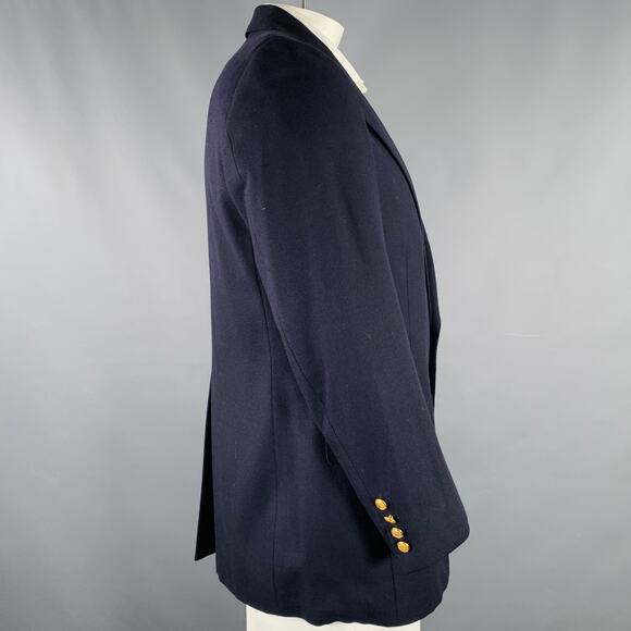 AQUASCUTUM Size 42 Navy Wool Single Breasted Sport Coat - Picture 2 of 8